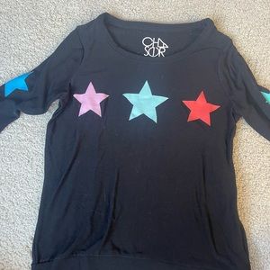 Chaser M comfy long sleeve star shirt